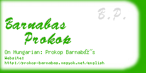 barnabas prokop business card